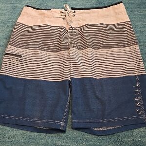 O'Neill Blue Board Shorts Nautical Design